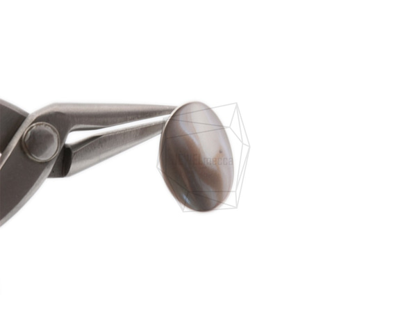 ERG-1036-MR【2個入り】カーブオーバルピアス/Curve Oval Post Earrings 4枚目の画像