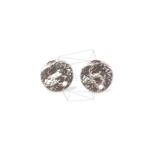 ERG-1037-MR【4個入り】ハンマーラウンドピアス/Hammered Round Post 