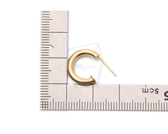 ERG-1040-MG [2 件] 圈形耳環 / 圈形耳釘 / 12mm X 12mm 第5張的照片