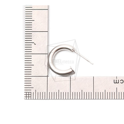 ERG-1040-MR [2 件] 圈形耳環 / 圈形耳釘 / 12mm X 12mm 第5張的照片