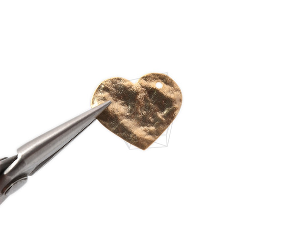 PDT-2019-MG【4個入り】ハンマーハートペンダント,Hammered Heart Pendant 4枚目の画像