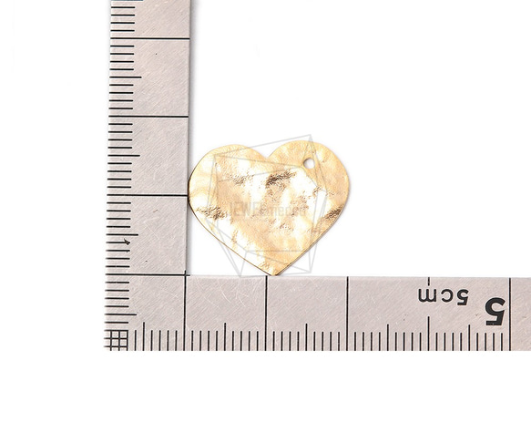 PDT-2019-MG【4個入り】ハンマーハートペンダント,Hammered Heart Pendant 5枚目の画像