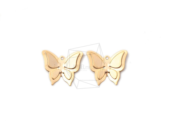 PDT-2031-MG【4個入り】3D バタフライペンダント,3D Butterfly Pendant 1枚目の画像