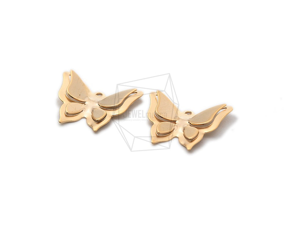 PDT-2031-MG【4個入り】3D バタフライペンダント,3D Butterfly Pendant 2枚目の画像