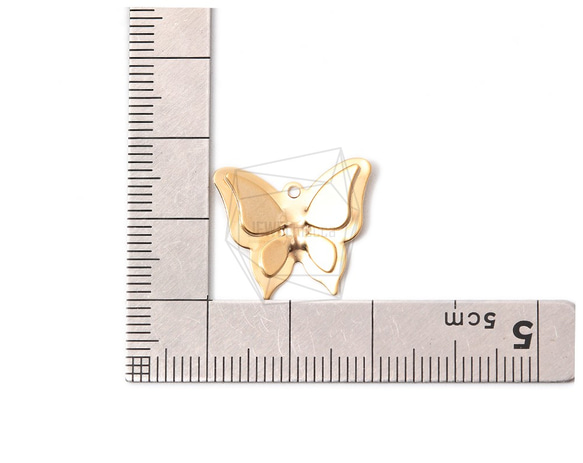 PDT-2031-MG【4個入り】3D バタフライペンダント,3D Butterfly Pendant 5枚目の画像