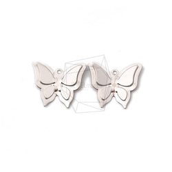 PDT-2031-MR【4個入り】3D バタフライペンダント,3D Butterfly Pendant 1枚目の画像