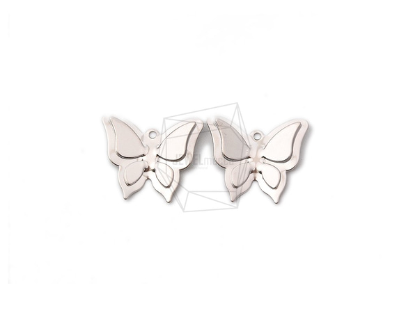 PDT-2031-MR【4個入り】3D バタフライペンダント,3D Butterfly Pendant 1枚目の画像