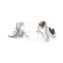 ERG-1049-MR【2個入り】ハンマードカーブイヤリング/ネジバネ/Hammered Curve Earrings 3枚目の画像
