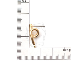ERG-1050-MG [2件]扭紋耳環/扭紋耳環/ 8毫米x 20毫米 第5張的照片