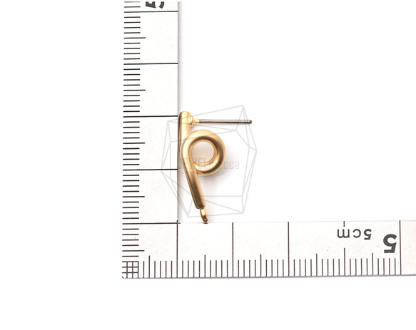 ERG-1050-MG [2件]扭紋耳環/扭紋耳環/ 8毫米x 20毫米 第5張的照片