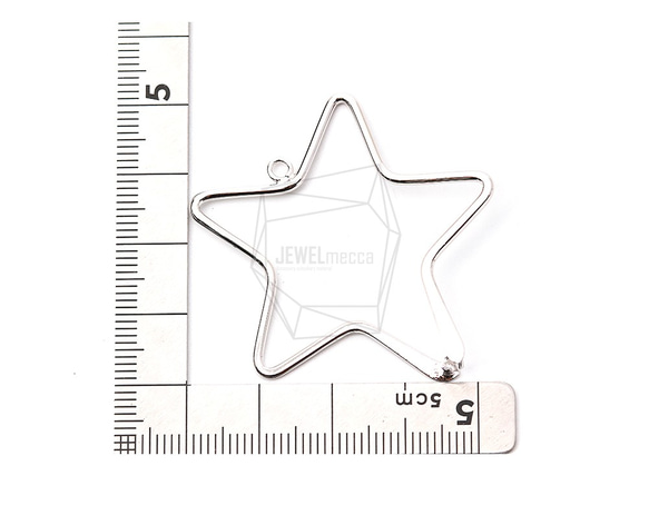 PDT-2084-R【2個入り】ビッグスターペンダント,Big Star Pendant /40mm x 40mm 5枚目の画像