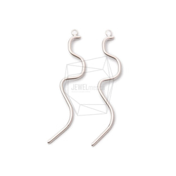 PDT-2045-MR【2個入り】ワイヤーカーブペンダント,Wire Drawing Curved Pendant 1枚目の画像