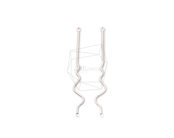 PDT-2046-MR【4個入り】ワイヤーカーブペンダント,Wire Drawing Curved Pendant 1枚目の画像