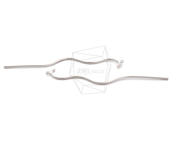 PDT-2047-MR【2個入り】ワイヤーカーブペンダント,Wire Drawing Curved Pendant 3枚目の画像