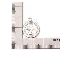 PDT-2068-MR [2個]硬幣吊墜，硬幣吊墜/ 16mm x 19mm 第5張的照片