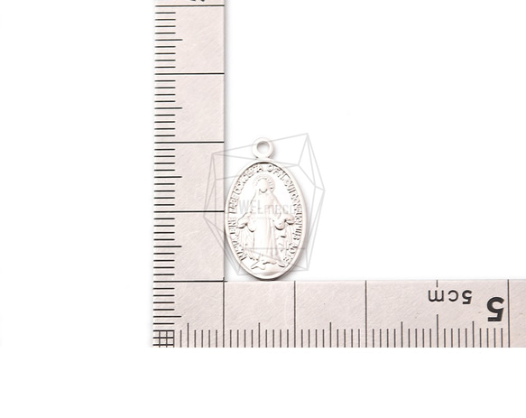 PDT-2078-MR【2個入り】コインペンダント,Coin Pendant/12mm x 20mm 5枚目の画像