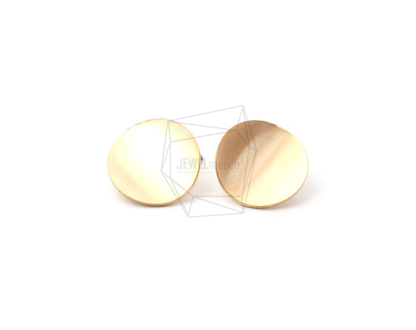 ERG-1061-MG【2個入り】ラウンドカーブピアス /Round Curve Post Earrings 1枚目の画像