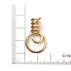 ERG-1063-G【每包2件】線彈簧耳環/線彈簧柱狀耳環 第5張的照片