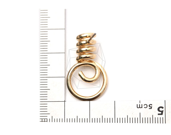 ERG-1063-G【每包2件】線彈簧耳環/線彈簧柱狀耳環 第5張的照片