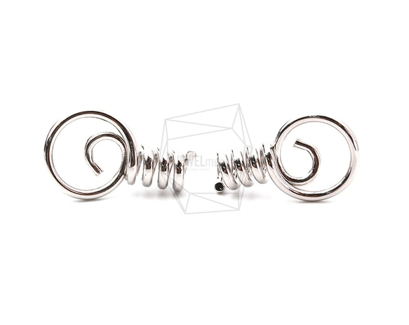 ERG-1063-R【每包2件】線彈簧耳環/線彈簧柱狀耳環 第1張的照片
