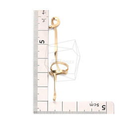 ERG-1065-MG [2個]扭紋吊飾/扭紋耳環吊飾/ 13mm X 60mm 第5張的照片