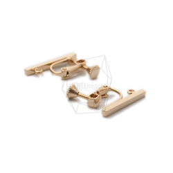 ERG-1067-MG【2個入り】バーイヤリング/ネジバネ /Bar Earring/Non Pierced Screw 3枚目の画像