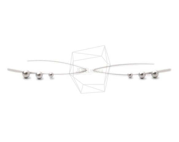 ERG-1071-MR【每包2件】球形V型耳環，V型耳環 第1張的照片