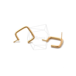 ERG-1073-MG [2pieces] Square Earrings, Square Post Earring / 16m 第2張的照片