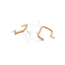 ERG-1073-MG [2pieces] Square Earrings, Square Post Earring / 16m 第3張的照片