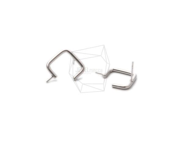 ERG-1073-MR [2pieces] Square Earrings, Square Post Earring / 16m 第2張的照片