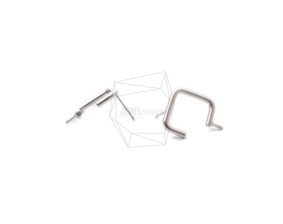 ERG-1073-MR [2pieces] Square Earrings, Square Post Earring / 16m 第3張的照片