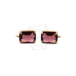 ERG-1081-MG【2個入り】スクエアガラスピアス,Square Glass Post Earring 1枚目の画像