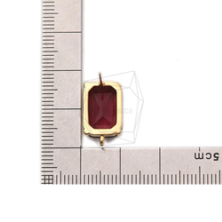 ERG-1081-MG【2個入り】スクエアガラスピアス,Square Glass Post Earring 5枚目の画像