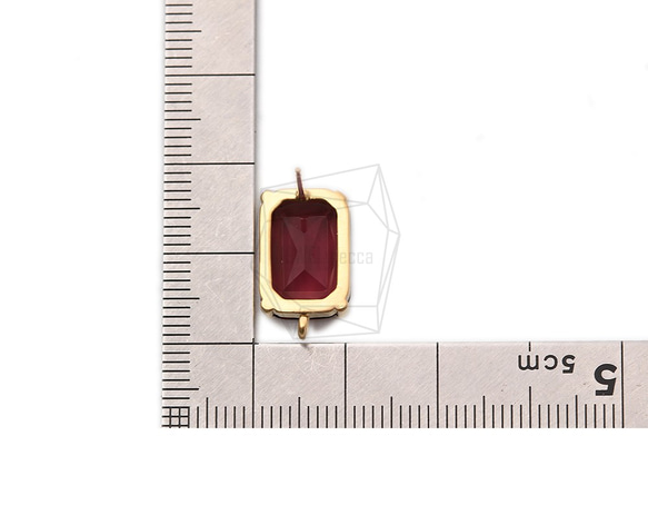 ERG-1081-MG [2 件] 方形玻璃耳環，方形玻璃耳釘 第5張的照片