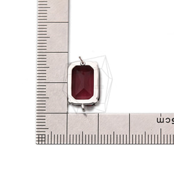 ERG-1081-MR [2 件] 方形玻璃耳環，方形玻璃耳釘 第5張的照片
