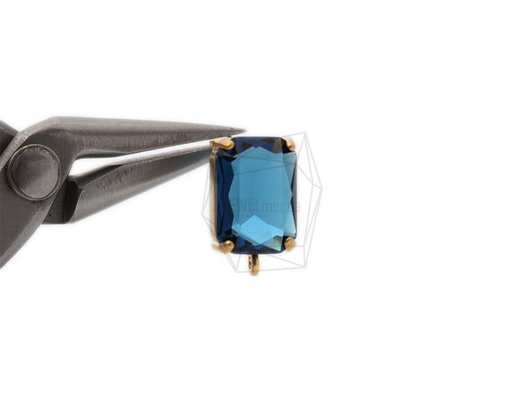 ERG-1083-MG [2 件] 方形玻璃耳環，方形玻璃耳環 第4張的照片