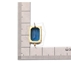 ERG-1083-MG [2 件] 方形玻璃耳環，方形玻璃耳環 第5張的照片