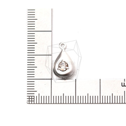 PDT-2099-MR【4個入り】ガラスティアドロップペンダント,Glass Tear Drop Pendant 5枚目の画像