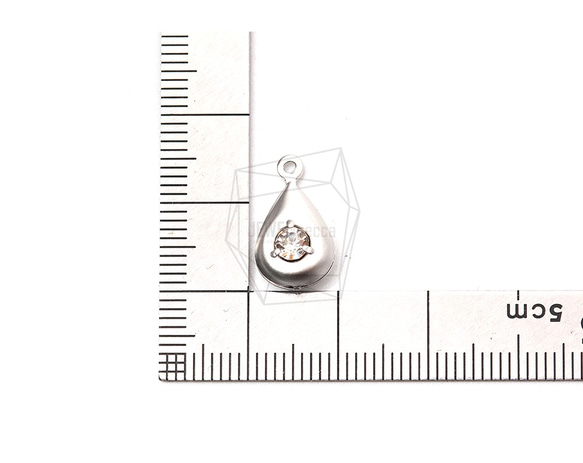 PDT-2099-MR【4個入り】ガラスティアドロップペンダント,Glass Tear Drop Pendant 5枚目の画像