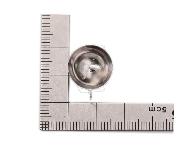 ERG-1084-R [2個]半球形耳環，半球形耳釘 第5張的照片
