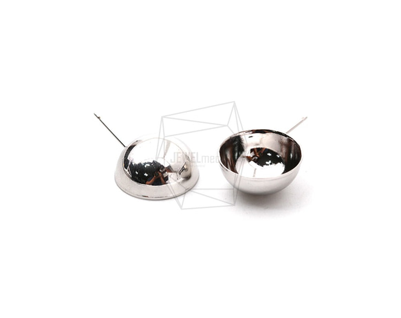 ERG-1085-R【2個入り】ハーフボールピアス,Half Ball Post Earring 3枚目の画像