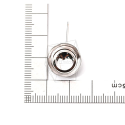ERG-1085-R【每包2件】半球形耳環 第5張的照片