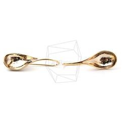 ERG-1086-G【2個入り】リーフフックピアス,leaf Hook Earring,11mm x 33mm 1枚目の画像