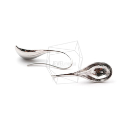 ERG-1086-R [2件]葉子鉤形耳環，葉子鉤形耳環，11mm x 33mm 第3張的照片