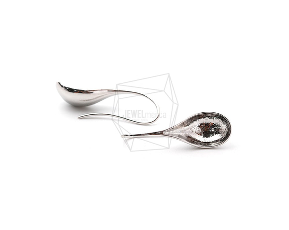 ERG-1086-R [2件]葉子鉤形耳環，葉子鉤形耳環，11mm x 33mm 第3張的照片