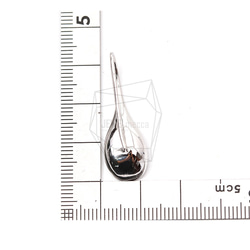 ERG-1086-R [2件]葉子鉤形耳環，葉子鉤形耳環，11mm x 33mm 第5張的照片