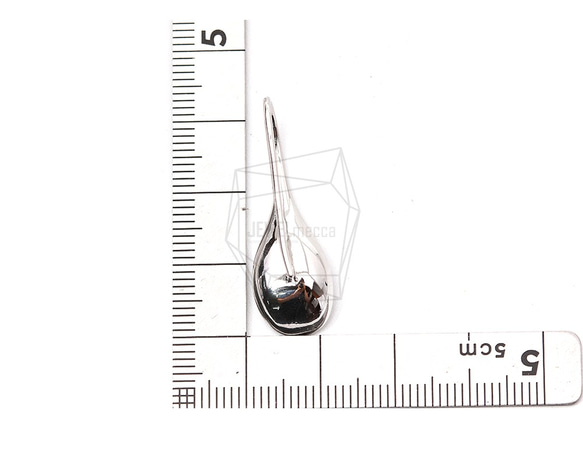 ERG-1086-R [2件]葉子鉤形耳環，葉子鉤形耳環，11mm x 33mm 第5張的照片