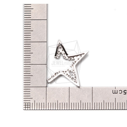PDT-2101-R【2個入り】CZスターペンダント,CZ Setting star Pendant 5枚目の画像