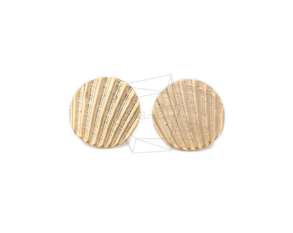 ERG-1094-MG【2個入り】 シェルシェイプサークルピアス,shell-shaped Circle Earring 1枚目の画像