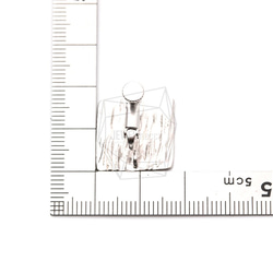 ERG-1097-MR【2個入り】シェルシェイプスクエアイヤリング/ネジバネ,shell-shaped Square 5枚目の画像